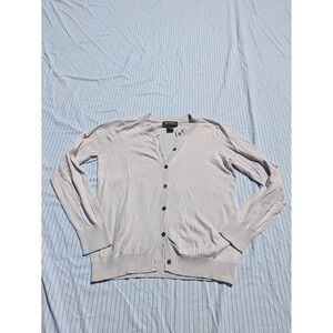 Eddie Bauer Women's Medium Beige‎ Button-Up Cardigan Lightweight Knit Sweater